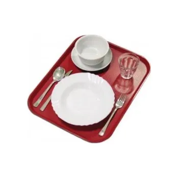 Podnos/tác jídelní 46x36cm - RŮZNÉ BARVY, Barva červená