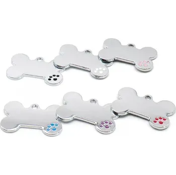 Vojenské psí známky Psí známka - kost s tlapkou (černá)