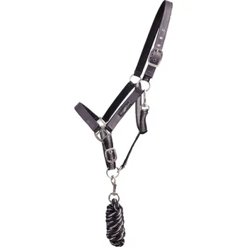 Vybavení pro koně QHP Set ohlávky s vodítkem QHP, mineral PONY