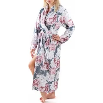 Dámský župan Dámský župan Vestis Aisha 2126 0012 pivoňky tmavé šedá S