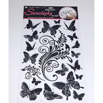 Samolepící dekorace Samolepky pokoj. MOTÝLCI černošedí / 10147 Přerov
