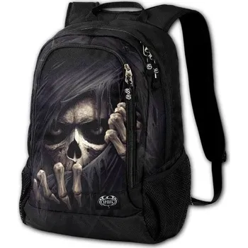 Dětský batoh Grim Ripper, lebka, smrt - Batoh - Spiral UK (Lehké dvoukomorové batohy ve stylu gotické a temné fantazie. Ideální pro školy a práce. Zadní část je velmi prostorná s další kapsou na notebook. V menší přední přihrádce jsou dva přihrádky na drobnosti (např.