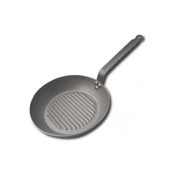 Pánev Pánev grilovací kulatá ocel Carbone PLUS - 2 rozměry, Velikost průměr 30cm, výška 5cm, váha 1,8kg