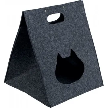 Pelíšek pro kočku Trixie Plstěný box ANTONIA pro kočku 40x48x40 antracit