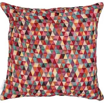 Dekorativní polštářek Dekorační polštář barevné trojúhelníky, 45x45 cm
