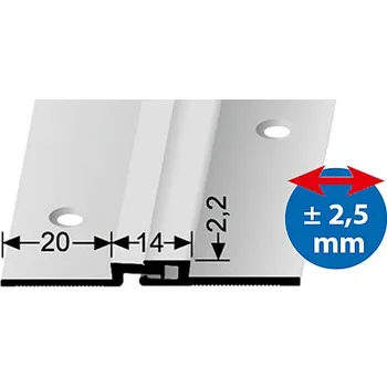 Stavební profil Dilatační profil pro krytiny do 2 mm (šroubovací) | Küberit 316 Im. nerezu F2