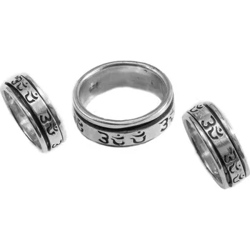 Prsten River Šperky. Stříbrný prsten. 9923066 Stříbrný kroužkový prsten s Thébskými symboly. 9923066