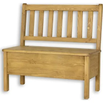 Jídelní stůl ARTEN (NANO Systems s.r.o.) Rustikální jídelní lavice POPRAD SIL14A - borovice (světlý/tmavý vosk) VARIANTA PROVEDENÍ: (š x v x hl.): 120 x 96 x 53 cm