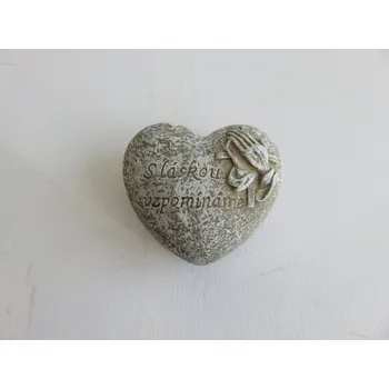 (CZ) Srdce S láskou vzpomínáme 7x6,5x3,5 cm (123084 015 CAP-67-01773-21 srdce šedé)