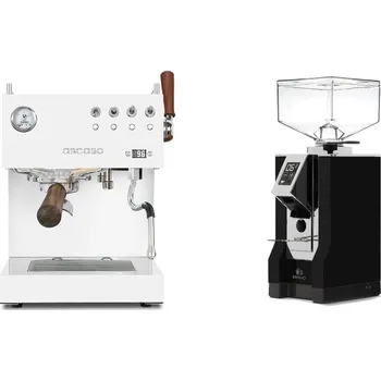 Kávovar Ascaso Steel DUO PID PLUS, White&Wood + Eureka Mignon Bravo, CR…