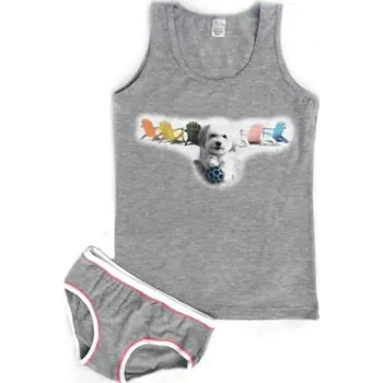 Dívčí souprava Jadea 473 šedá 9 - 10