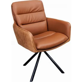 Jídelní židle Židlo-křeslo BIG GEORGE III koňakové otočné