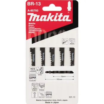 Příslušenství k pile MAKITA A-85793 Pilové plátky č. BR-13 70mm 5ks/bal dřevo free_store_pickup