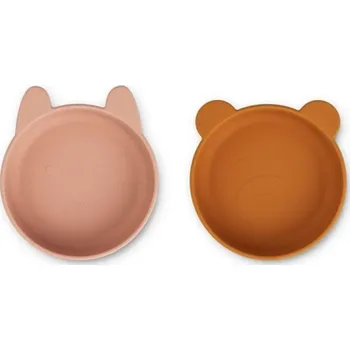 Liewood Silikonové mističky Vanessa 2 ks Dark Rose/Mustard Liewood Vanessa Bowl 2-pack