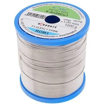 Páječka Kovohutě Příbram pájka trubičková, Sn95,5Ag3,8Cu0,7, tavidlo MTL461 průměr trubičky 1,0 mm množství 500 g