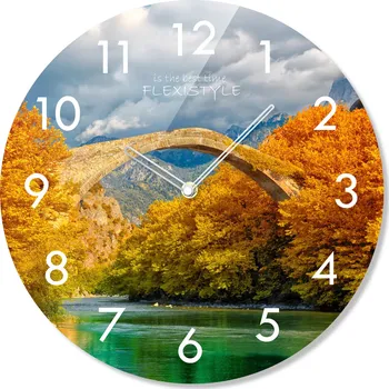 Hodiny Skleněné hodiny na zeď BRIDGE