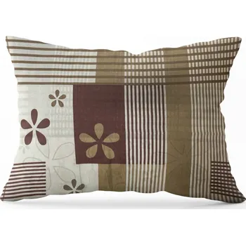 Povlak na dekorativní polštářek Povlak na polštář Hnědé čáry 70x90 cm