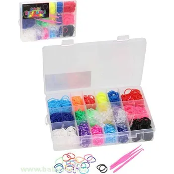 Náramek Sada pro pletení náramků z gumiček 1440 ks