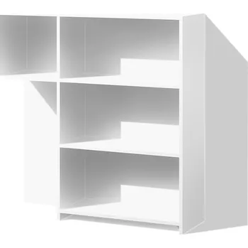 Recepce Nabytekmorava Boční policový recepční pult prvek RECEPCE 163 barva lamina: bílá, varianta: Pravá