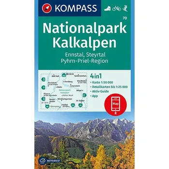 Nationalpark Kalkalpen, Ennstal, Steyrtal (Kompass – 70) - turistická mapa