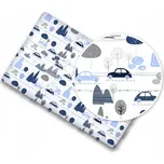 eliNeli Napínací prostěradlo do postýlky i postele Auta a hory rozměr: 80 x 160 cm