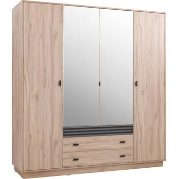 Šatní skříň ALLMO | šatní skříň AL16 | 200 cm | dub estana/antracit