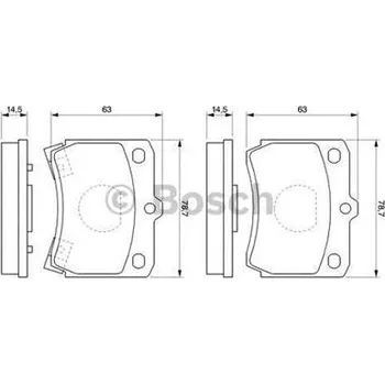 Brzdová destička BOSCH Brzdové destičky přední Mazda 121