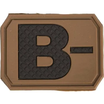 Módní doplněk Nášivka Miltec 3D Patch krvná skupina coyote B-