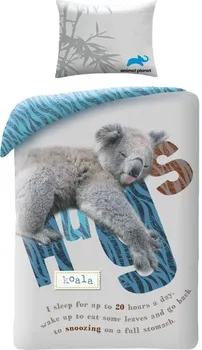 Ložní povlečení Halantex Animal Planet Koala 140 x 200, 70 x 90 cm zipový uzávěr