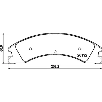 Brzdová destička Sada brzdových destiček, kotoučová brzda HELLA 8DB 355 040-291