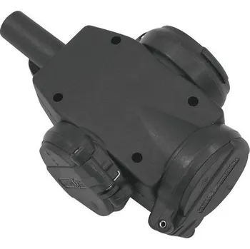 Napájecí kabel Rozdělovač, 3-cestný, gumový, IP44