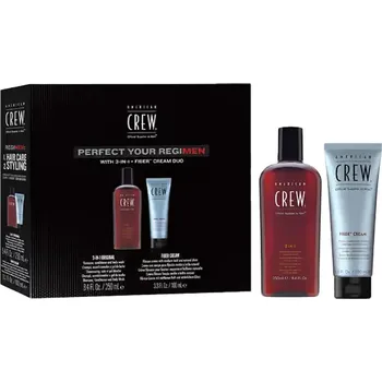 Kosmetická sada American Crew Perfect Your Regimen Set - Šampon 3 v1 250 ml + fiber krém 100 ml Dárková sada