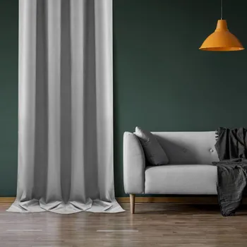 Závěs Luxusní velurový závěs Velvet - světle šedý Uchycení závěsu: Řasící páska