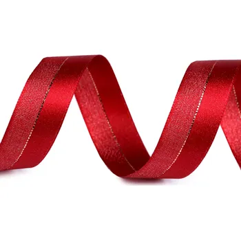 Stuha Stuha s lurexem 25mm, červená - 1m