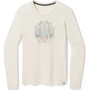 Dámské tričko Smartwool W Floral Tundra Graphic LS Tee Almond heather S