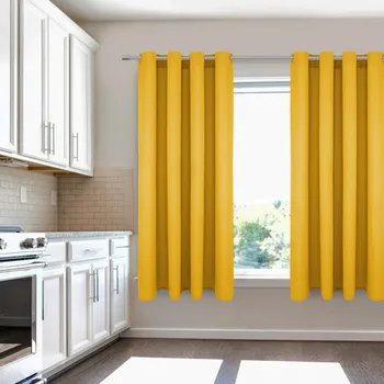 Závěs Krátký jednobarevný závěs - Žlutý Uchycení závěsu: Řasící páska 1