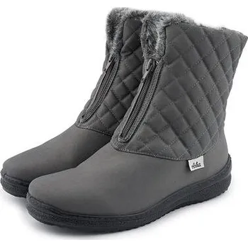 Dámská zimní obuv Vlnka Dámské prošívané sněhule na zip šedá velikost obuv dospělí 42