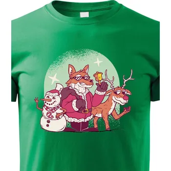 Chlapecké tričko Dětské tričko Liška, Barva Zelená, Velikost 158 cm/12 roků, Canvas Dětské tričko Bezvatriko.cz 2153
