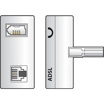 Elektrický konektor AV:link ADSL signálový filtr BT431A samec – RJ11 samice + BT431A samice