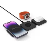 Bezdrátová skládací nabíječka 3v1 FIXED MagFlex s podporou MagSafe, 15W+5W+2.5W, šedá