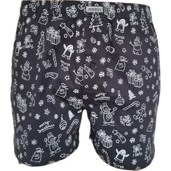 Trenýrky Andrie PS 5775 tmavě modré vánoční pánské trenýrky Barva: modrá tmavá, Velikost: 3XL