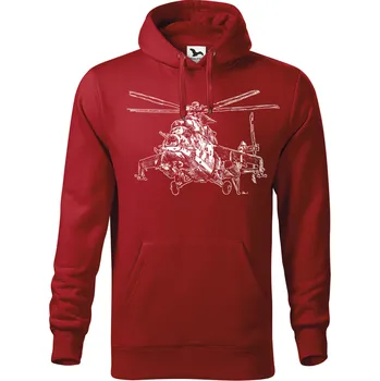 Pánská mikina Mikina - Mi 24 Barva: Červená (07), Velikost: S, Střih: Dámské