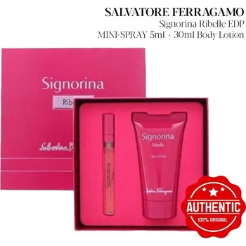 Kosmetická sada Salvatore Ferragamo Signorina Ribelle Set - EDP 5 ml + tělové mléko 30 ml Dárková sada