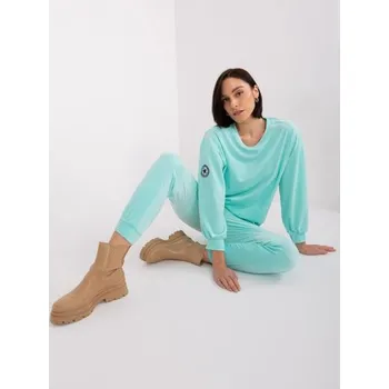 Dámský komplet s mikinou bez kapuce ADUSA mátově zelený