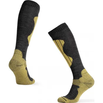 Pánské ponožky Dámské podkolenky Zulu Ski Merino Women Velikost ponožek: 35-38 / Barva: šedá/žlutá