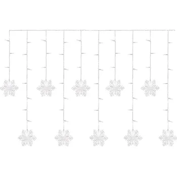 Vánoční světelný závěs EMOS DCGW13 vánoční závěs vločky 60 LED studená bílá