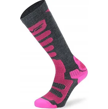 Pánské ponožky ponožky Lenz Free Tour 1.0 - Grey/Pink 35-38