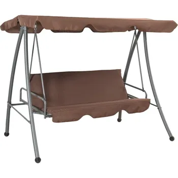 Zahradní houpačka vidaXL Zahradní houpačka se stříškou pískově [43238] Barva: Hnědá