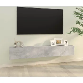 Obývací stěna vidaXL Nástěnné TV skříňky 2 ks 100 x 30 x 30 cm kompozit [820468] Barva: Betonová šedá