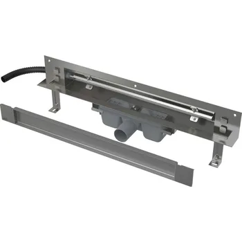 Odtokový systém pro zabudování do stěny Alcadrain (Alcaplast) kryt pro vložení obkladu, osvětlení bílá APZ5-TWIN+AEZ120-650